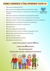 Osebe z demenco in COVID19